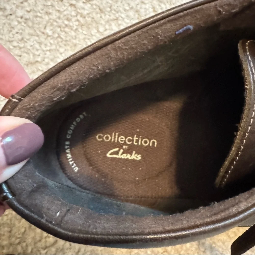 Clarks Men's Forge Stride Brown Leather Chukka Boots Size 10M‎